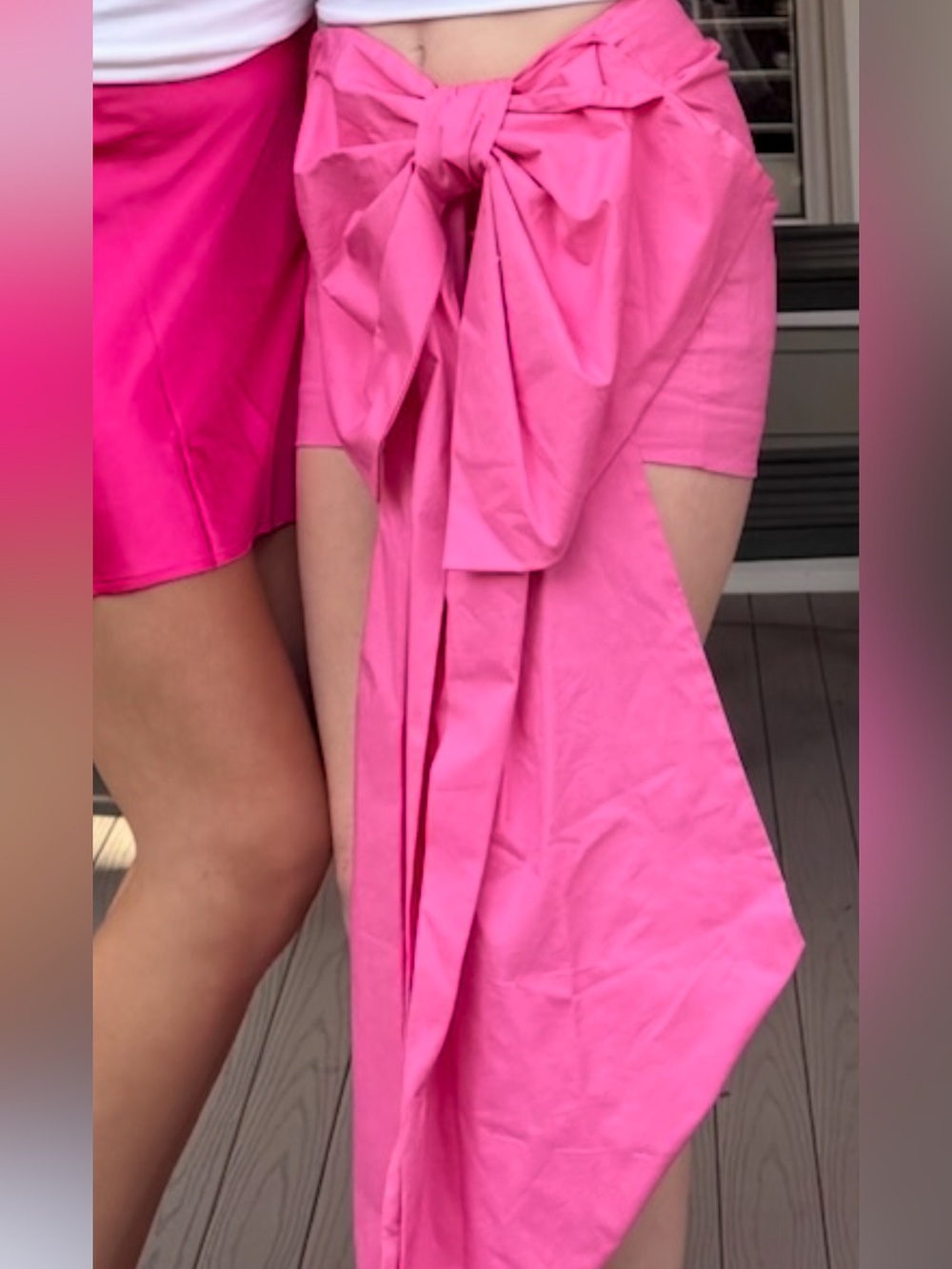 Revolve Hot Pink Mini Skirt with Bow
